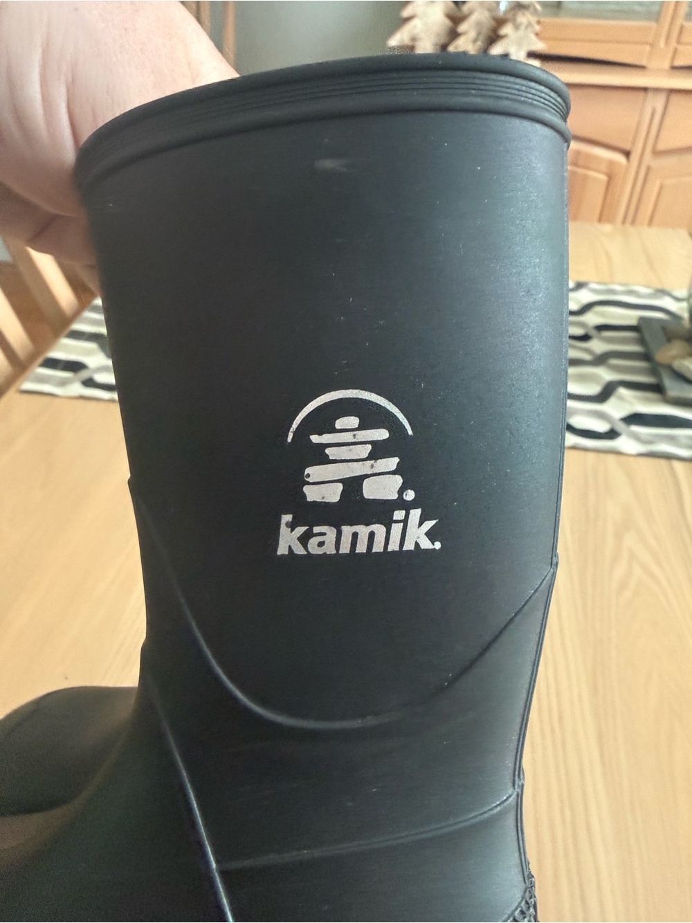 Kamik Kids Black Waterproof Rain Boots